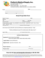 breast pump form